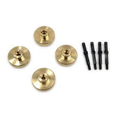 HobbyPlus HD Brass Hexes with +10mm Axles and 1.5mm Pins (4pcs)